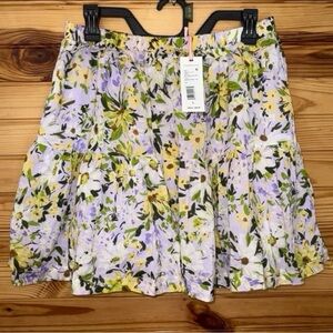 Vineyard vines girls tiered ruffle skirt Martha floral in iris Large NEW